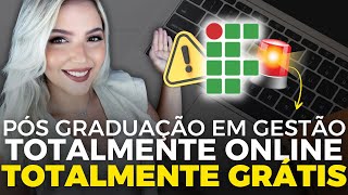 ⚠️ INSTITUTO FEDERAL abre PÓS GRADUAÇÃO ONLINE e GRATUITA em GESTÃO ESTRATÉGICA  Mari Rel [upl. by Nynnahs350]