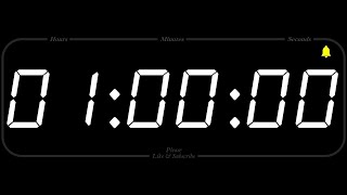 1Hour  TIMER amp ALARM  1080p  COUNTDOWNساعة واحدة عداد الوقت والإنذار 1080  العد التنازلي [upl. by Nylek]