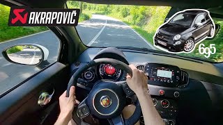 Abarth 695 Esseesse 180hp POV drive  MANUAL [upl. by Ltihcox]