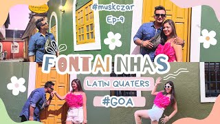 Goa🌴  Fontainhas🌈 Famous Latin Quaters  Portuguese Houses 🏡 amp Cafes 🌯  Panjim City 🌆  Goa Vlog🤳 [upl. by Accalia751]