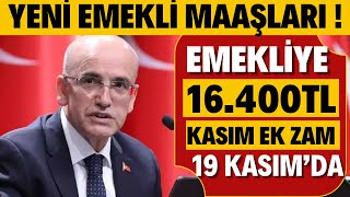 SSK BAĞKUR 4A4B4C EMEKLİ MAAŞLARI 35 EK ZAM 16400TL YENİ MAAŞ EK ZAM TABLOSU DUL YETİM ENGELLİ [upl. by Aeslek]