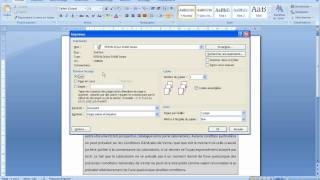 Imprimer un document sur WORD 2007 [upl. by Ewan]