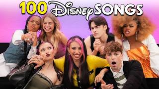 Disneys Descendants Cast Tries To Sing 100 Disney Songs In 10 Minutes [upl. by Ahtera789]