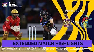 Extended Highlights  Trinbago Knight Riders vs Antigua and Barbuda Falcons  CPL 2024 [upl. by Dahsar]