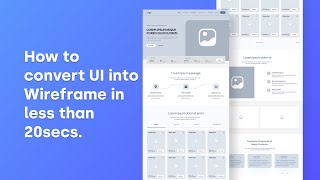 How to convert UI into Wireframe in less than 20 second using a free figma plugin [upl. by Eylhsa]