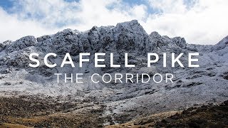 Scafell Pike Corridor Route by drone  Winter hiking documentary [upl. by Haukom]