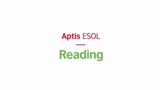 Aptis ESOL Reading test – format and tips [upl. by Acirderf]