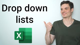 Excel Drop Down List Tutorial [upl. by Lugo]