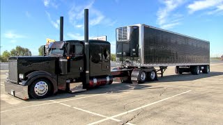 Really Throaty Peterbilt 379 Daycab with Cummins M11 [upl. by Aimac]