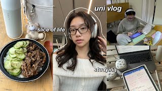 slice of life 🍵 realistic uni days in my life studying what i eat in a week amp iphone 15 unboxing [upl. by Adnat]