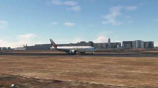 플심 도쿄 하네다공항에 착륙하는 에미레이트항공 B777의 트래킹샷 msfs landing hanedaairport emiratesairline [upl. by Maxine414]