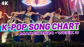 TOP 150 KPOP SONG CHART  MARCH 2024 WEEK 2 [upl. by Anauqcaj]