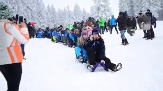 Weltrekord „Längster Rodelzug“ geht an die Rhön [upl. by Tips]