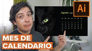 Cómo diseñar un calendario en Illustrator [upl. by Eniawed]