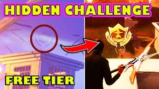 SECRET WEEKLY CHALLENGE Get A Free Battle Pass Tier Fortnite Week 1 [upl. by Innavoig663]