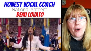 Vocal Coach Reacts to Demi Lovato National Anthem Superbowl 2020 [upl. by Franciskus957]