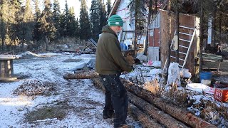 Getting ready for the first snowfall of the season in Alaska [upl. by Ahseat]