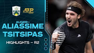 🇬🇷 Stefanos Tsitsipas vs Félix AugerAliassime 🇨🇦 Round 2 Highlights  Rolex Paris Masters 2023 [upl. by Nwotna]