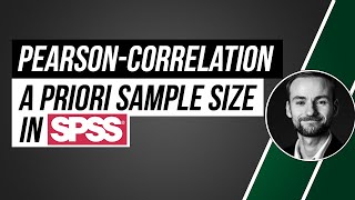 Pearson correlation  calculate required sample size with SPSS [upl. by Studdard]