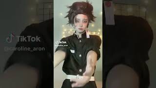 Tanjiro cosplay dance😍 kimetsunoyaiba tiktokvideo tanjiro dance trending trendingshorts [upl. by Znieh]