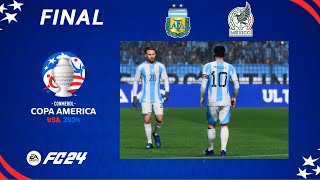 COPA AMERICA 2024  Argentina vs Mexico  Final  FC24 [upl. by Farah460]