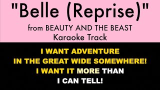 quotBelle Reprisequot from Beauty and the Beast  Karaoke Track with Lyrics on Screen [upl. by Damon121]