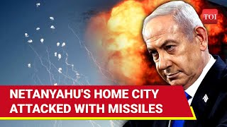 Missiles Hit Netanyahus Home City Hezbollah Launches Big Attack On Northern Israel  Report [upl. by Searby862]