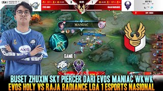 GELO ZHUXIN SKY PIERCER MANIAC 🤣 EVOS HOLY VS RAJA GAME 1  LIGA 1 ESPORTS NASIONAL [upl. by Nnyl528]