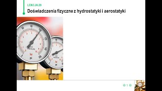 Fizyka  klasa 7  Doświadczenia fizyczne z Hydro i aerostatyki [upl. by Mcdougall]