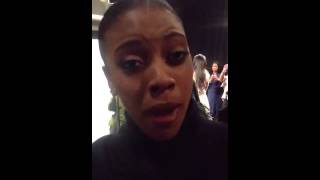 Backstage with Condola Rashad at the b michael AMERICA Fall NYFW 2014 show [upl. by Prudence]