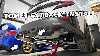 Tomei Titanium Catback Install  2022 WRX [upl. by Ranita]