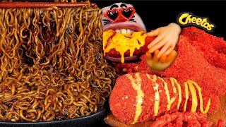 ASMR MUKBANG Cheetos Cheese Chicken amp Black Bean Noodles EATING SHOW 4K [upl. by Meadow]