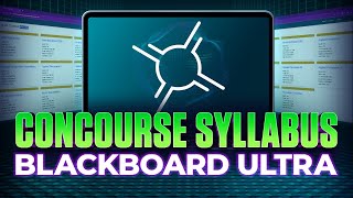 Concourse Syllabus in Blackboard Ultra [upl. by Odarbil]