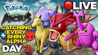 CATCHING EVERY SHINY ALPHA POKEMON IN LEGENDS ARCEUS [upl. by Eemaj931]