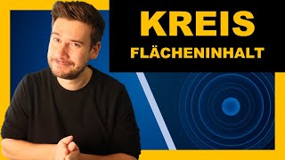 KREIS Flächeninhalt berechnen  Figur  Formel  Beispiel [upl. by Mcdonald531]