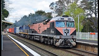 Freight Trains at Tallong Station NSW 02 amp 03102022 [upl. by Analla]