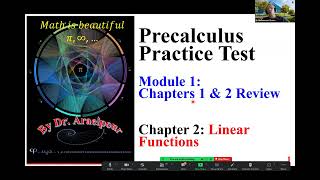 2024 Fall PreCalc Module 1 Practice Test Chapter 2 Linear Functions [upl. by Iris]