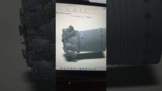 Parte 3 motor Jet solidworks 3dmodelingsoftware solidworkscad engine jetengine avionics [upl. by Yrneh]