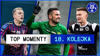 TOP MOMENTY 18 kolejki  Ekstraklasa  202122 Komentarz [upl. by Anelrad]