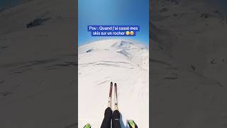 Le bruit sur le rocher  😬 Merci au SAV de mavoir envoyé une nouvelle paire de skis 🙏⛷️ ski [upl. by Emirak]