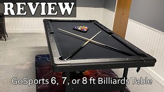 GoSports 6 7 or 8 ft Billiards Table  Review 2024 [upl. by Chung466]