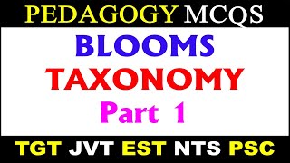 Pedagogy MCQs  Blooms Taxonomy MCQs for TGT JVT NTS PSC FPSC TGT SST General  Pedagogy MCQs PDF [upl. by Ominoreg377]