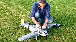 Hobbyking Focke Wulf FW 190 1200 first flight Need suggestions to help with takeoff [upl. by Toney]