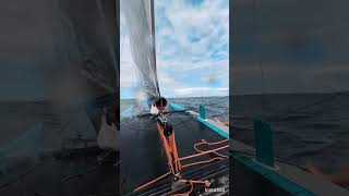 Catamaran racing practice sailing catamaran sailboat f18 sailingcatamaran nacra insta360 [upl. by Kellie]