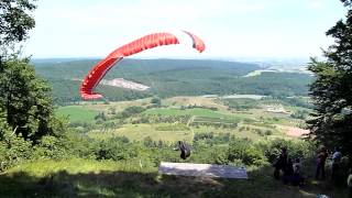 Gleitschirm Fehlstart an der Startrampe Donnersberg [upl. by Laszlo31]