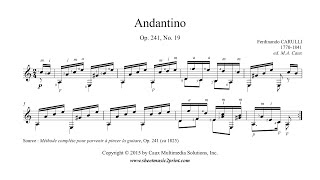 Carulli  Andantino Op 241 No 19 [upl. by Ahsier]