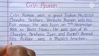 essay on cv raman in english  cv raman essay in english [upl. by Seabury]