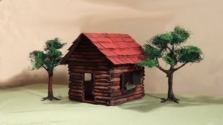 SIMPLES E RÁPIDO CASA de MADEIRA Miniatura diorama  DIY Miniature Wooden House  Part 1 [upl. by Barstow]