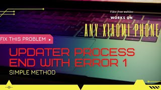 How to fix error 1 or updater process end with error 1 [upl. by Alayne]