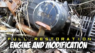 Full Restoration Old Motorcyle Engine Yamaha Force 1 Part 2 [upl. by Oicirbaf]